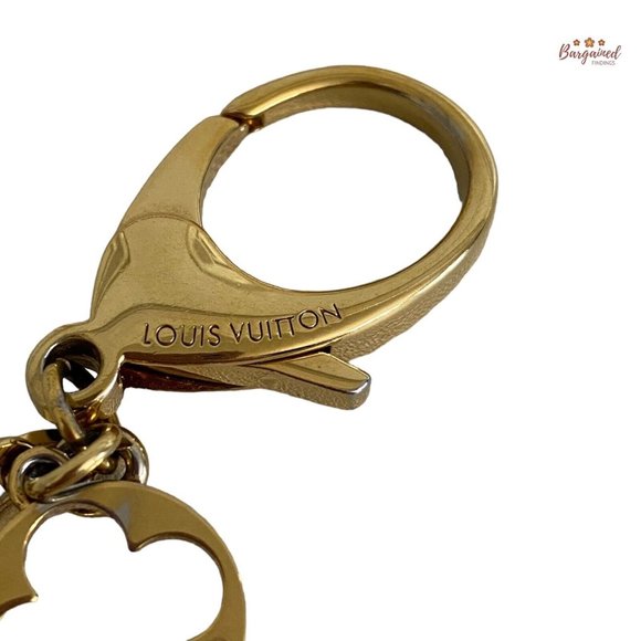 Authentic LOUIS VUITTON Resin Gold Tone Fleur D'etoile Key Ring Bag Charm -2011 - Picture 4 of 9